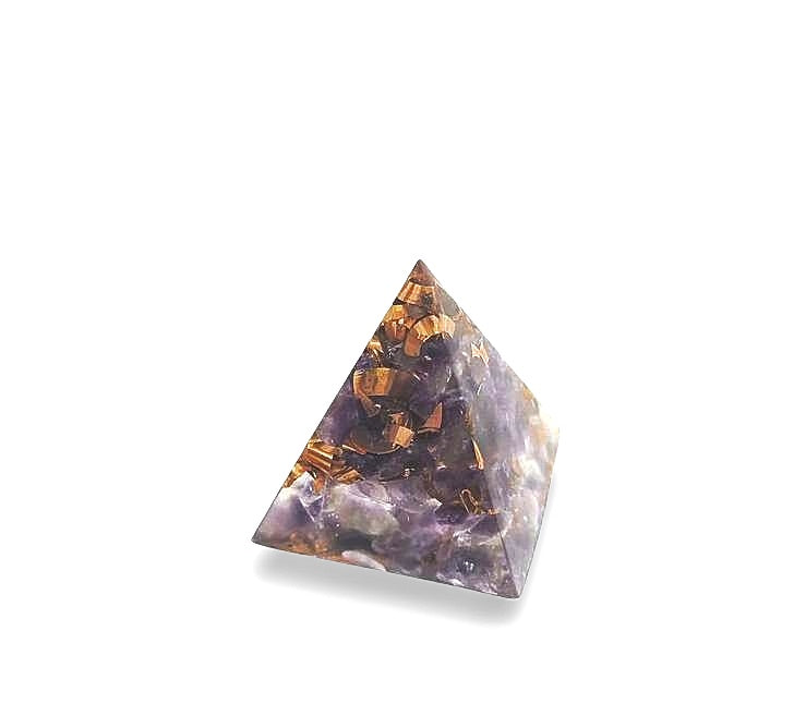 Natural Amethyst Orgone Zen Mini Pyramid