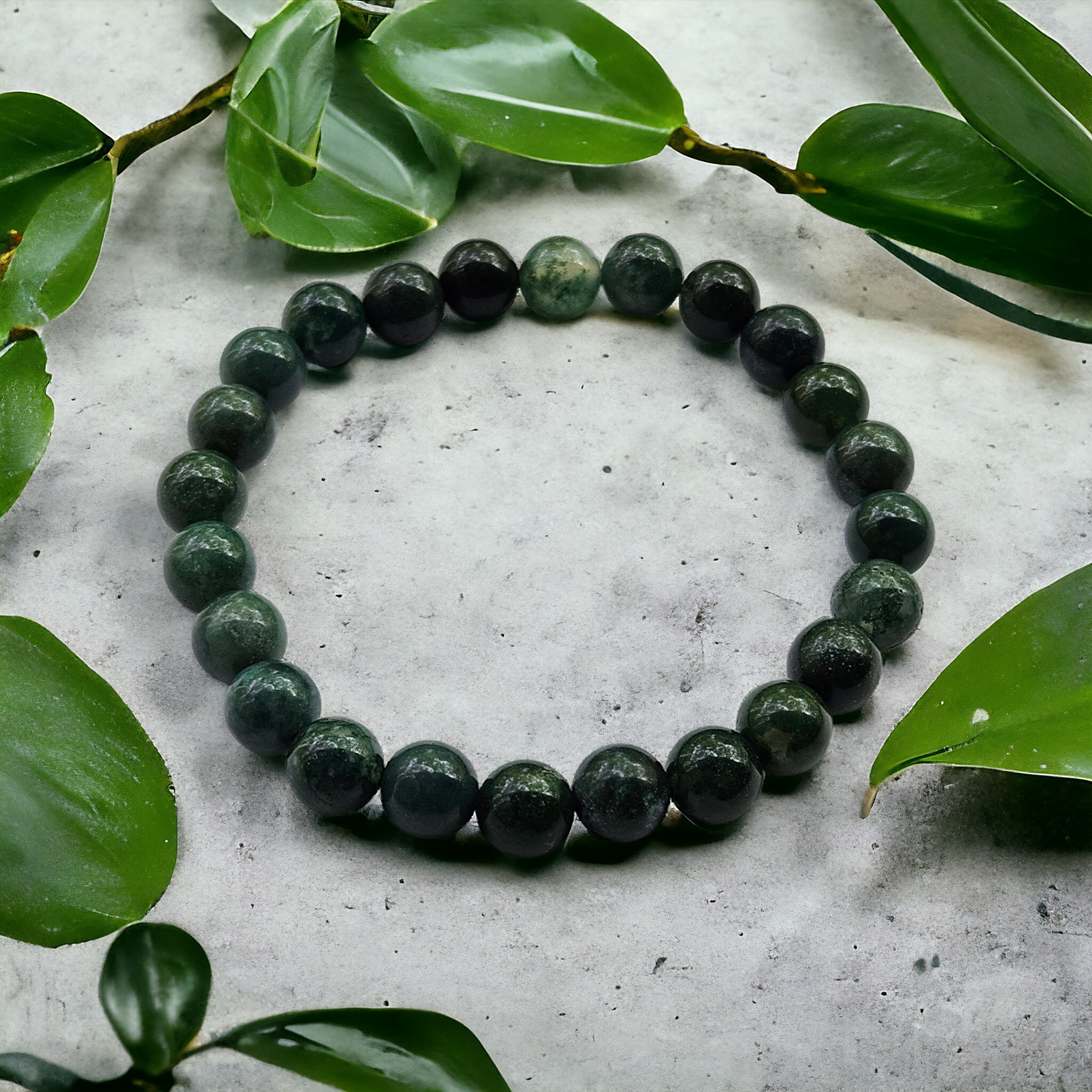 Natural Moss Agate Bracelet