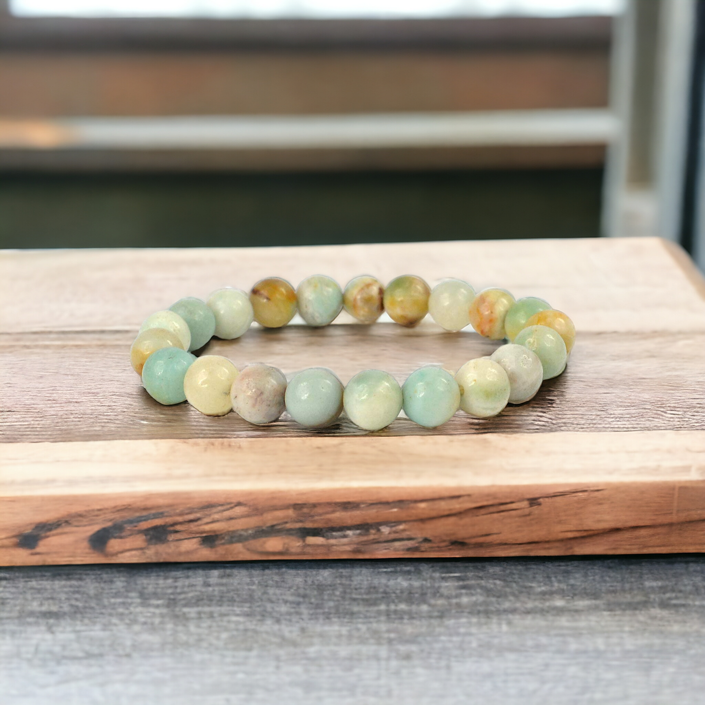 Natural Amazonite Bead Bracelet