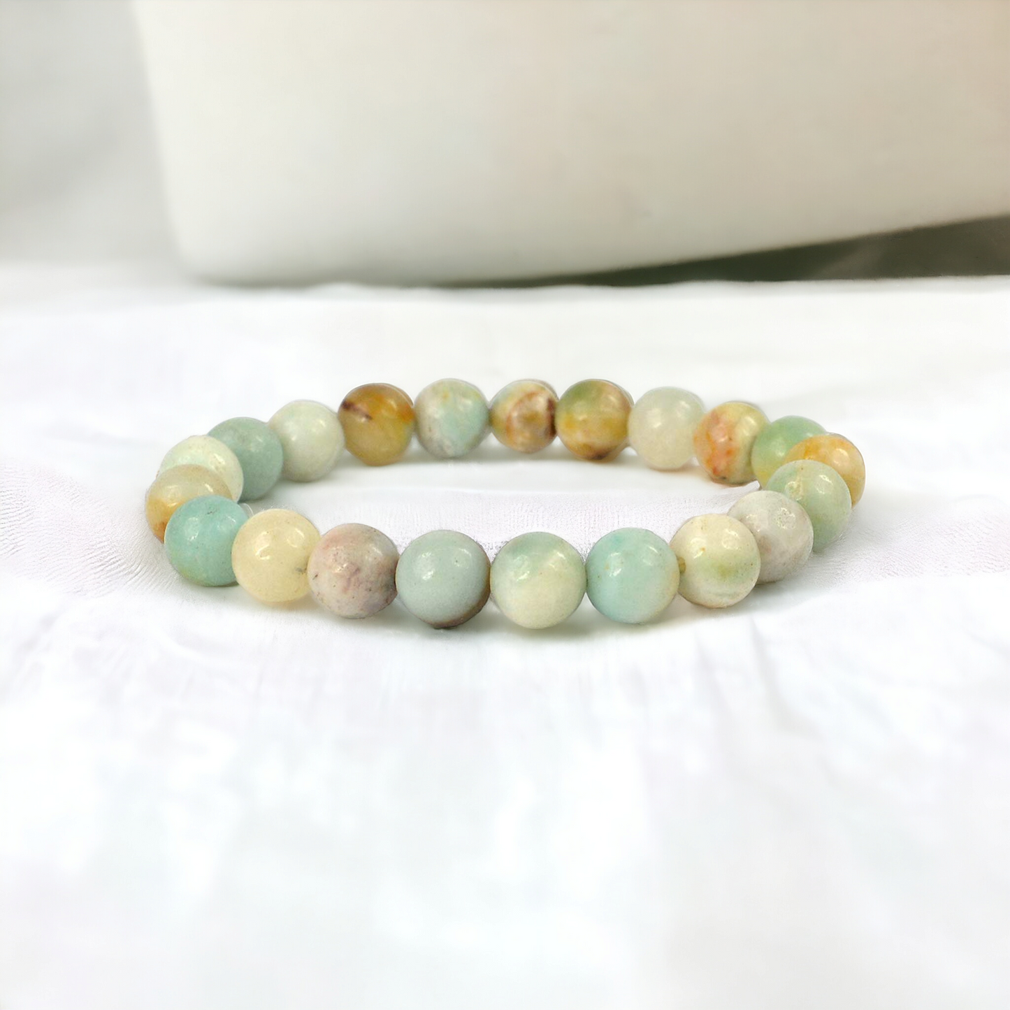 Natural Amazonite Bead Bracelet