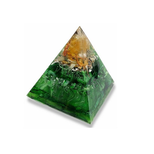Citrine Wealth Crystal Orgone Pyramid