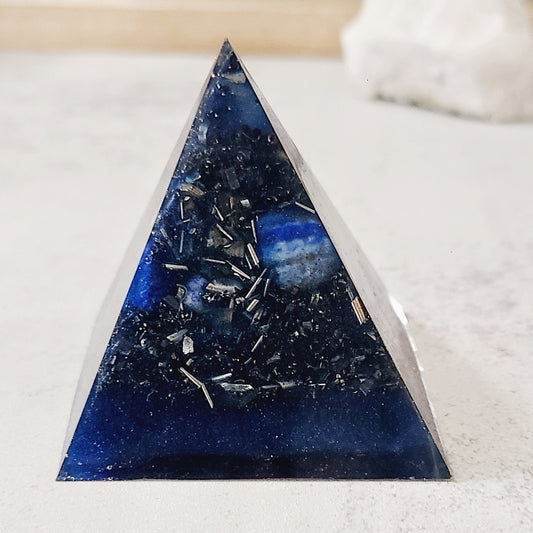 Mercury Blue Orgone Pyramid