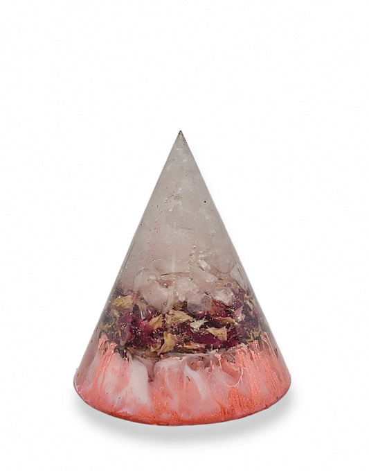 Rose Quartz Orgone Cone