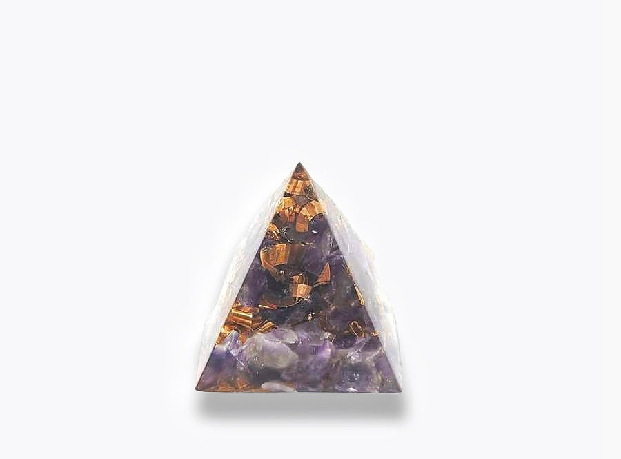 Natural Amethyst Orgone Zen Mini Pyramid