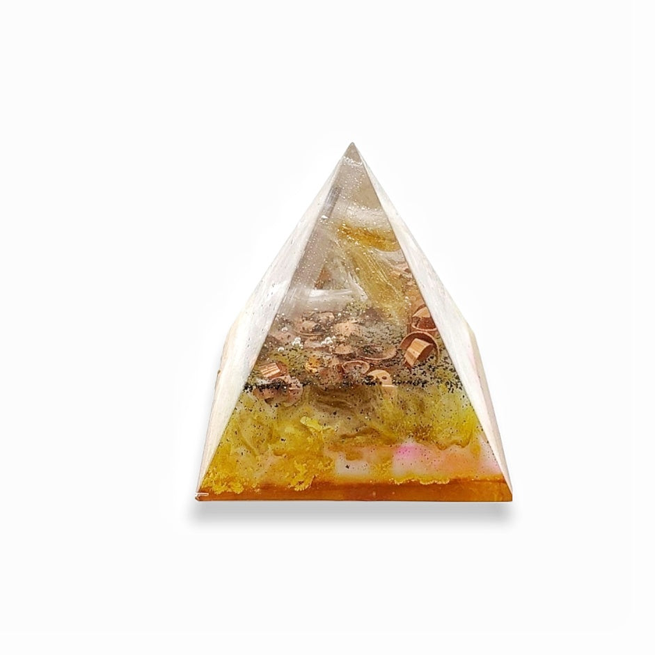 Citrine & Selenite Orgone  Pyramid