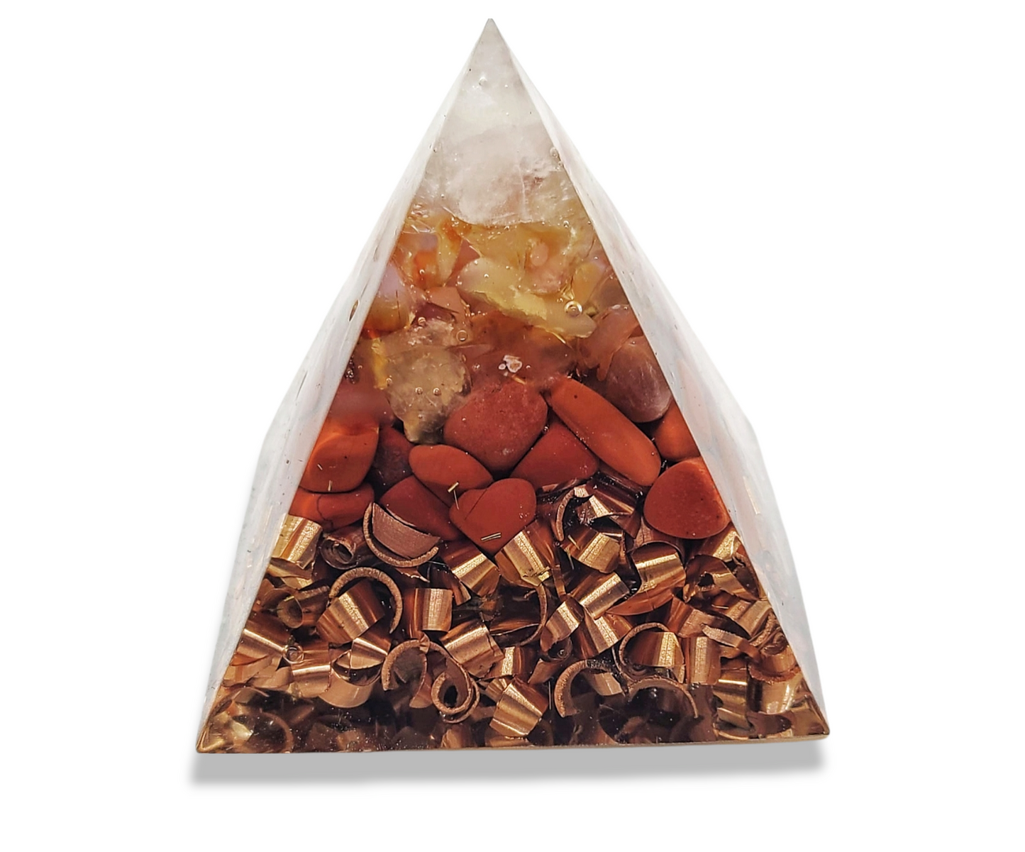 Red Jasper & Carnelian Orgone Energy Pyramid