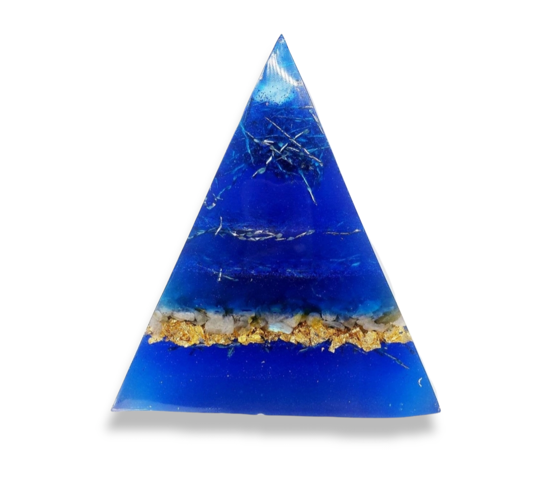 Throat Chakra Orgone Pyramid