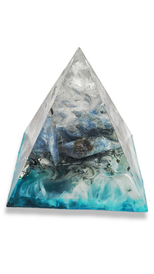 Blue Kyanite Communicator Orgone Pyramid