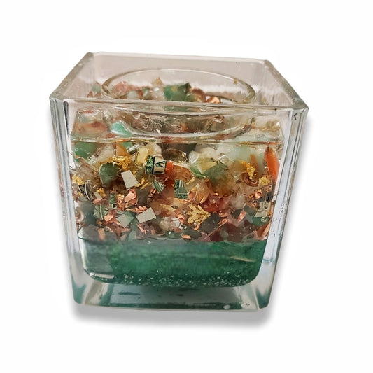 Money Bags Orgone Crystal Candle Holder