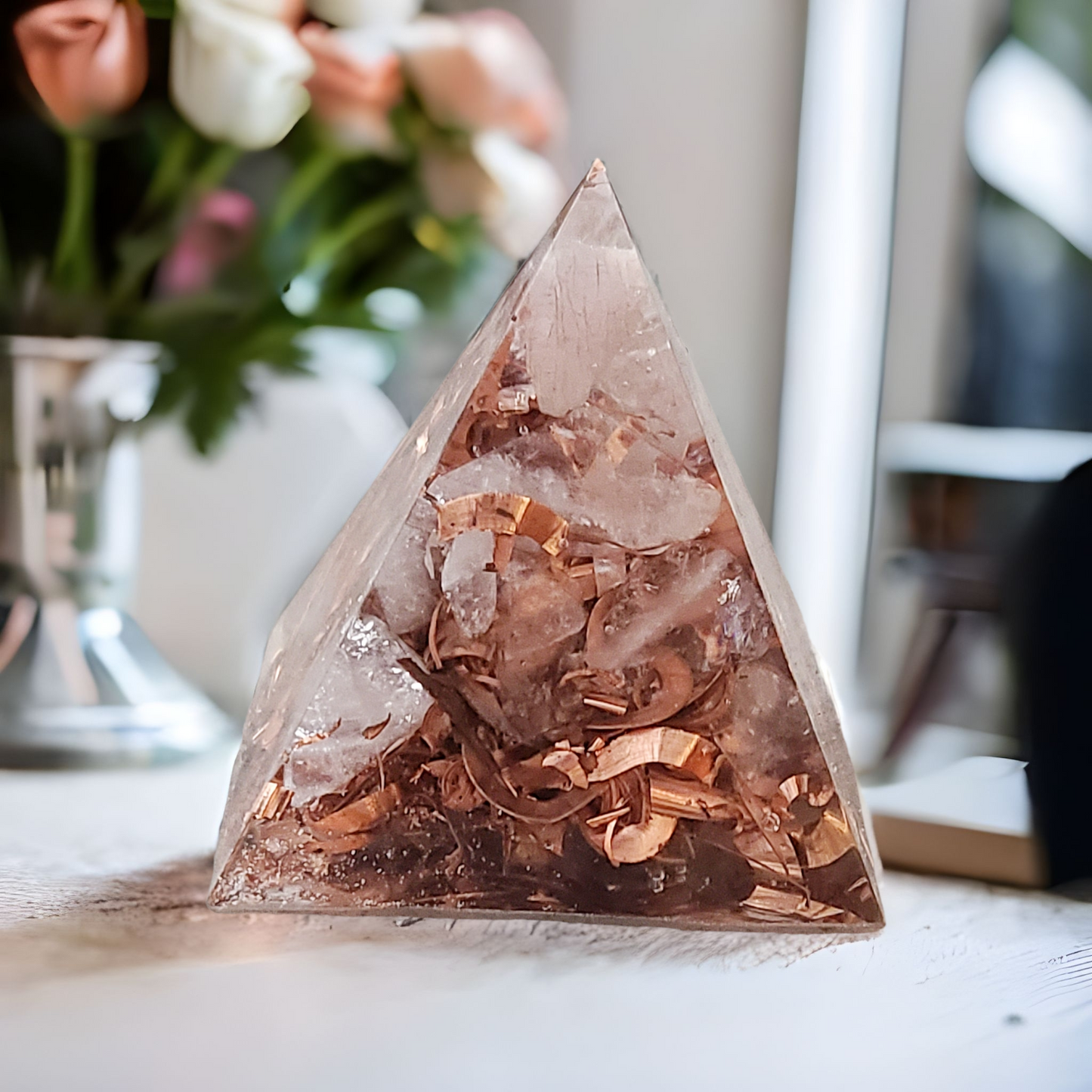 Mother Healer Clear Quartz Orgone Zen Mini Pyramid