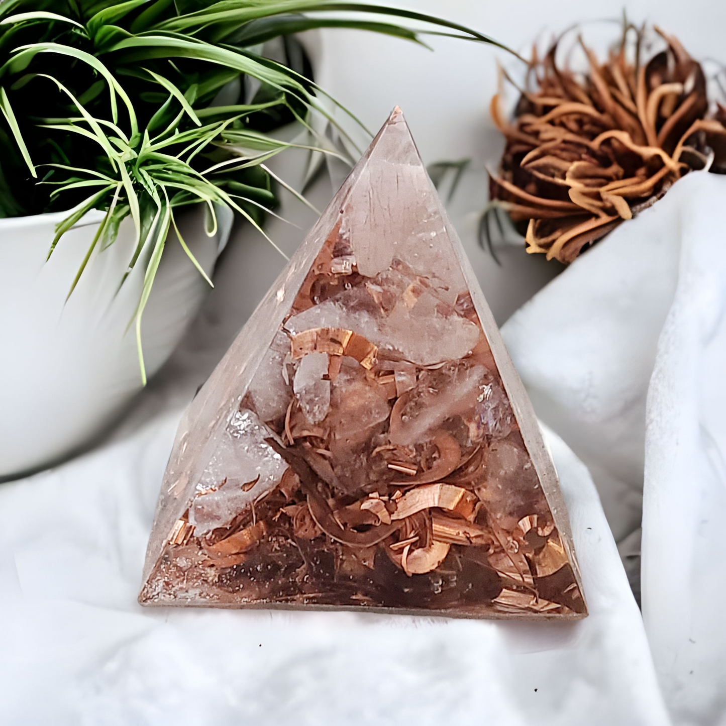 Mother Healer Clear Quartz Orgone Zen Mini Pyramid