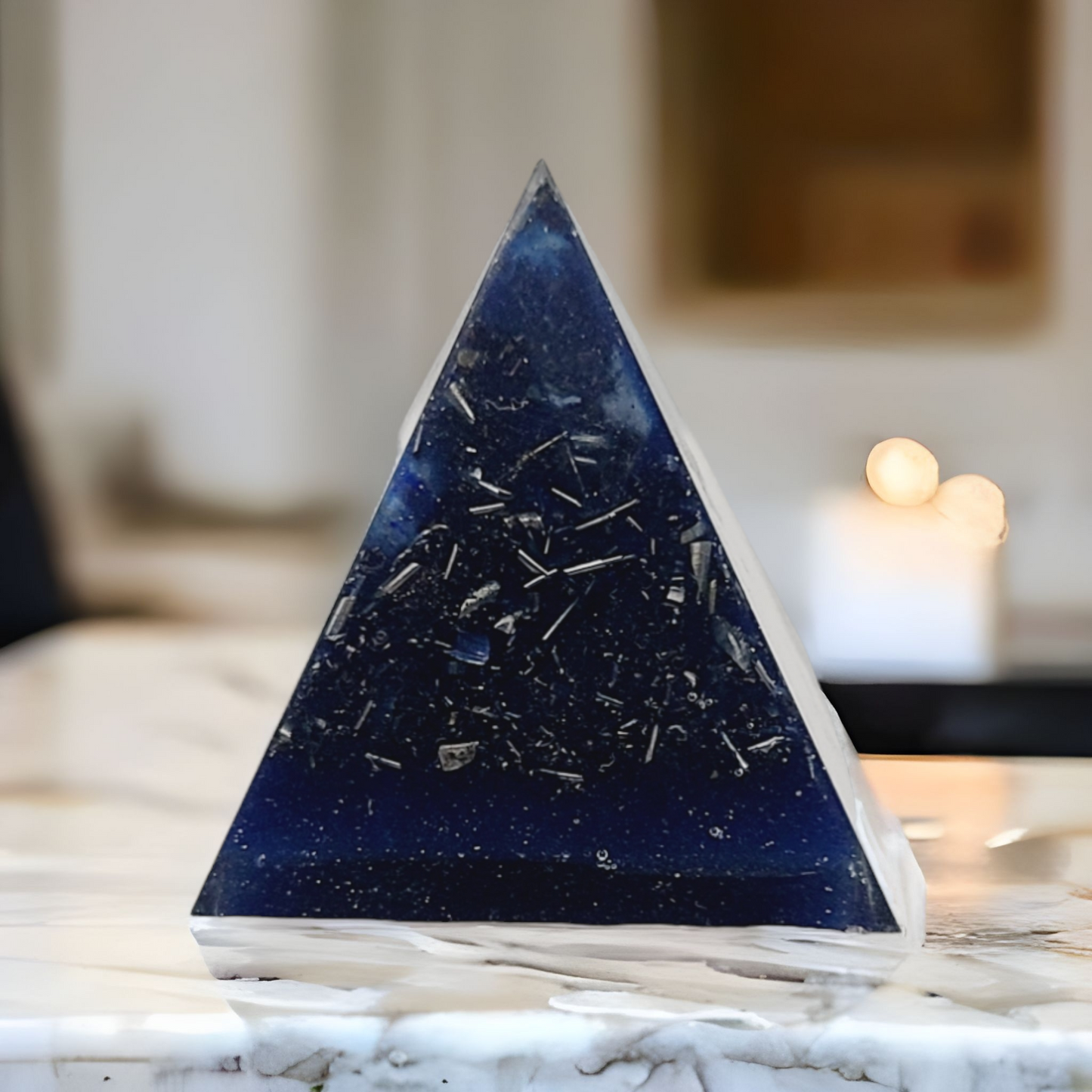 Mercury Blue Orgone Pyramid