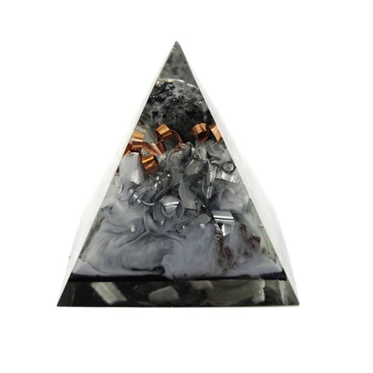 Nuummite Crystal Orgone Energy Pyramid